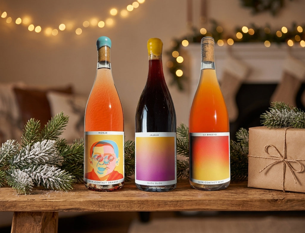 Tinto Amorio Natural Wines Sampler styled as a natural wine advent calendar