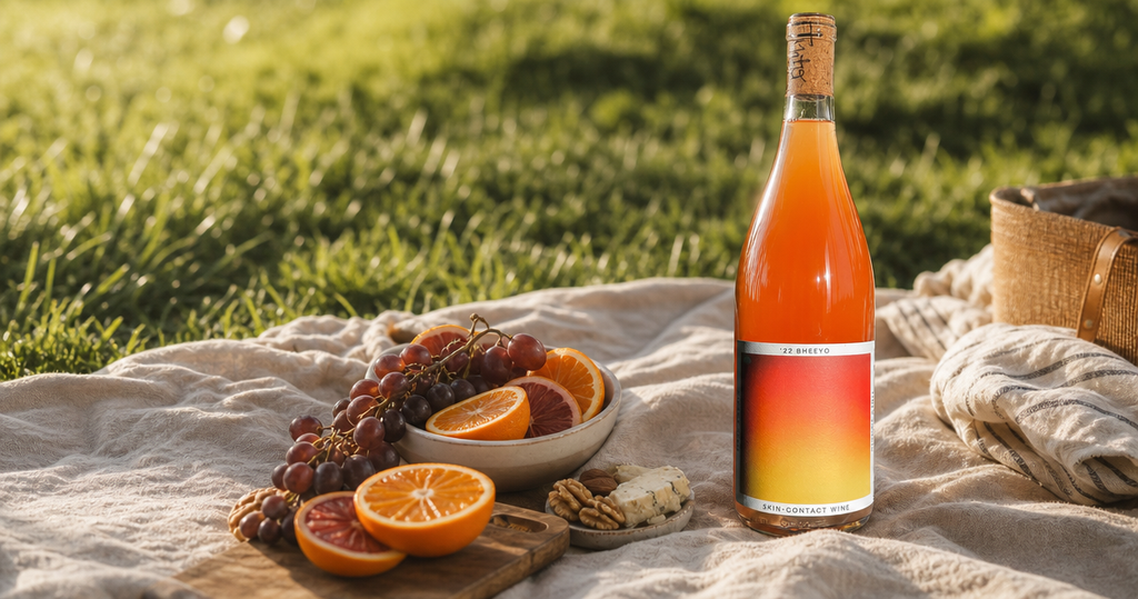 Bheeyo Orange Wine at a summer picnic