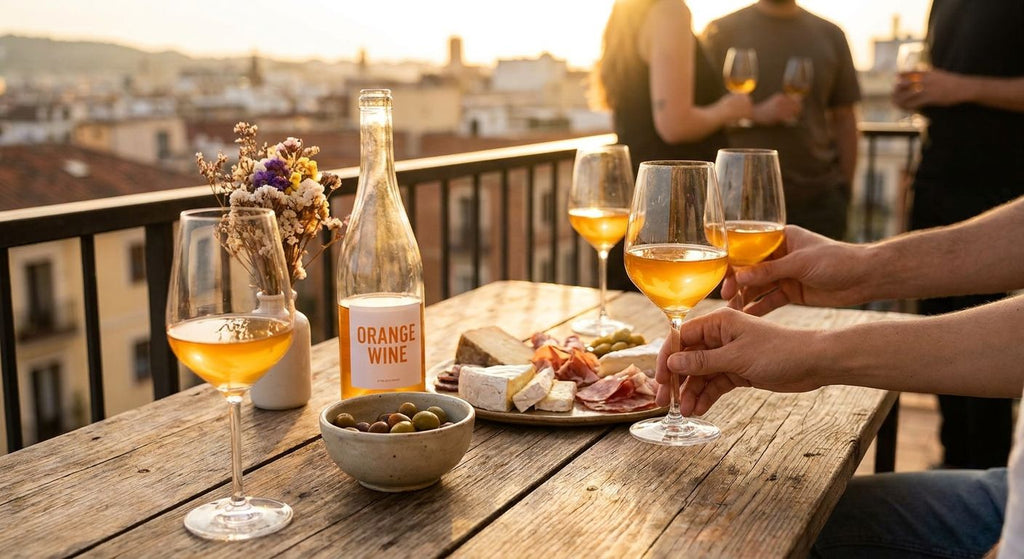 Orange wine for aperitivo hour at home