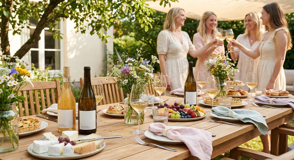 Natural wine for bridal shower brunches