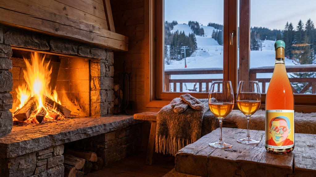 Skin-contact wine for ski trip apres-ski nights