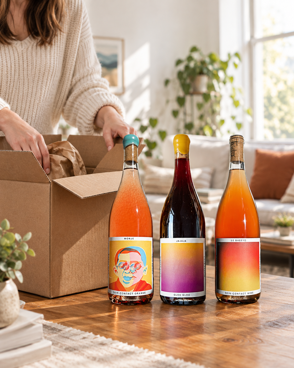 Unboxing the Tinto Amorio Natural Wine Sampler (Monje, Jajaja, Bheeyo) at home