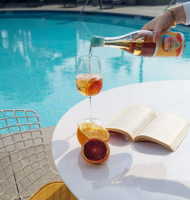 Monje Orange Wine at the Pool | Tinto Amorio